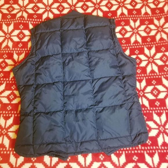 Vintage Eddie Bauer Down Blue Bubble Quilted Vest - Picture 5 of 7